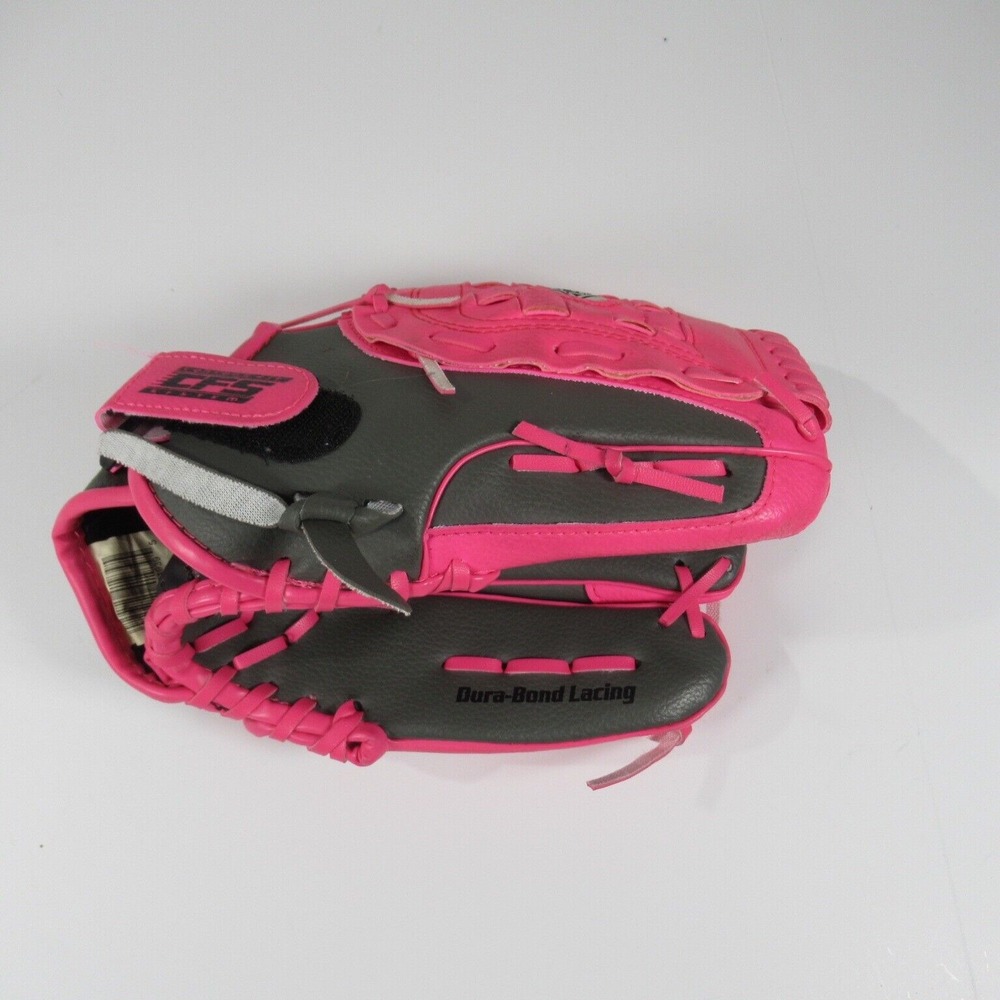 FRANKLIN Girls Pink Gray Contour Fit Baseball Glove RTP 22700 Durabond LHG